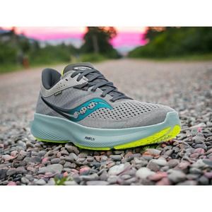 Saucony Running Shoes Ride 16 Gray Palm S20830 Mens 9 Only Worn Once Fast Ship